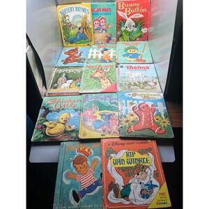 Vintage Children Book lot of 14, 1940's-1970's, Rand McNally, Whitman Disney